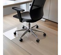COSYLAND Protector de Suelo para Silla con Ruedas, Alfombra Transparente de Alta Claridad 120 x 120 cm - 01, Tapete de PVC Liso para Oficina, Parquet, Escritorio o Gaming, Antiarrayado y Duradero