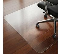 COSYLAND Protector de Suelo para Silla con Ruedas, Esterilla Transparente de Alta Claridad con Acabado Esmerilado, Alfombrilla de PVC para Oficina, Escritorio, Parquet, Antiarañazos, 120 x 120 cm - 01