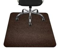 COSYLAND Protector de Suelo para Silla de Ruedas 120x90 cm, Alfombrilla Protectora para Silla de Oficina o Gaming, Apta para Suelo Duro, Marrón