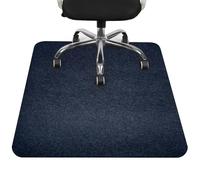 COSYLAND Protector de Suelo para Silla de Ruedas 120x90 cm, Alfombrilla Protectora para Silla de Oficina o Gaming, Apta para Suelo Duro, Azul Marino