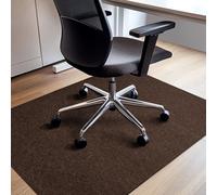 COSYLAND Protector de Suelo para Silla Ruedas 90x120 cm - Alfombra para Silla de Escritorio y Gaming - Tapete Antideslizante para Oficina - Alfombrilla Protectora para Suelos Duros - Marrón Oscuro