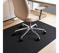 COSYLAND Protector Suelo Silla Oficina, Alfombra Silla Escritorio 90x120 cm, Alfombra Protectora para Suelos Duros y Laminados, Tapete para Silla Gaming y Escritorio, Negro