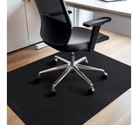 COSYLAND Tapete para Silla de Oficina en Suelo de Madera Dura, 120 x 90 cm, Antideslizante para Debajo del Escritorio, tapete Protector Multiusos de Madera Dura para Oficina, hogar (Negro, 47.25 x