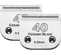 Cosyonall 40 Cuchillas de Recambio compatibles con Andis/Wahl/Oster, Cuchilla de cerámica Desmontable y Cuchilla de Acero Inoxidable