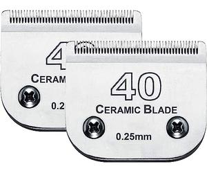 Cosyonall 40 Cuchillas de Recambio compatibles con Andis/Wahl/Oster, Cuchilla de cerámica Desmontable y Cuchilla de Acero Inoxidable
