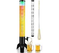 COSYOO Torre de bebida, dispensador de torre de bebidas de 3 L con tubo de hielo y luz LED, dispensador de cerveza de mesa de 3.17 cuartos de galón/3 L, ideal para fiestas, bares, pubs, restaurantes