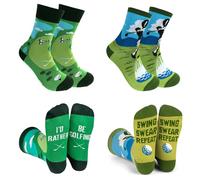 Cosysparks Calcetines graciosos hombre 2 Pares, Regalos de Golf Novedad para Papá Abuelo Marido Novio Calcetines de Golf Regalos para Golfistas en ei Día Del Padre Navidad