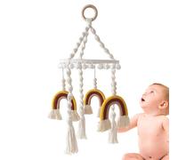 Cot Mobile - Baby Mobile Crib Hanging | Rainbow Pendant Nursery Mobiles | Wind Cot Hanging Bed Bell | Macrame Rainbow Neutral Kids Room Nursery Décor, Colorful for Neutral Genders 0-12 Months
