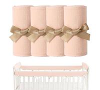 Cot Rail Protector | 2 Pieces Breathable Cotton Gauze Adjustable Straps