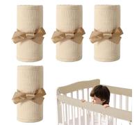 Cot Teething Rail Protector 2 Pieces Cotton Gauze Adjustable Straps