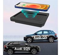 COTAZA Cargador de teléfono inalámbrico de coche para Audi Q5 2018-2024/SQ5 2018-2022 2024, alfombrilla de carga para Audi Q5 SQ5 2018 2019 2020 2022 2023 2024 accesorios interiores (no compatible con