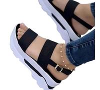 COTCLO Sandalias de verano para mujer, sandalias de tacón ligero, sandalias de verano para mujer, sandalias de cuña con plataforma