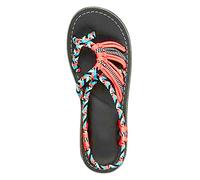 COTCLO Sandalias de verano de verano para mujer, con nudo de cuerda a juego, sandalias cómodas para mujer, talla grande, color naranja, 35