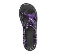 COTCLO Sandalias de verano para mujer Sandalias de verano para mujer Color a juego con nudo de cuerda para la playa Sandalias de dedo cómodas para mujer Talla grande-Púrpura,41