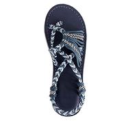 COTCLO Sandalias de verano para mujeres - Azul, Talla 37 EU - Sandalias cómodas y transpirables con nudo de cuerda y correa en X - Perfectas para la playa y paseos informales
