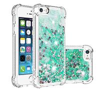 COTDINFOR Compatible with iPod Touch 7 Funda Carcasa Brillante liquida Arena Movediza TPU Suave Silicona Protectora Phone Cover Fundas Case para Pod Touch 7 TPU Love Green YBWTLS.