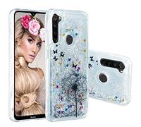 COTDINFORCA Caso para Redmi Note 8T Funda, Xiaomi Redmi Note 8T Case Liquida Bling Glitter Sparkle Floating Silicone Proteccion Phone Cover Fundas para Redmi Note 8T Dandelion XYLS.