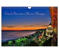 Côte d'Azur entre Mer et Montagne (Calendrier mural 2026 DIN A4 vertical), CALVENDO calendrier mensuel: La Côte d'Azur ou la French Riviera, un espace de lumière