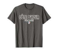 Côte d'Azur France - Impresión de corazón (Francia) Camiseta
