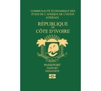 Cote d'Ivoire ivory Coast Passport Replica Themed Lined Hardcover 6'' x 9'' Notebook / Journal 120 pages