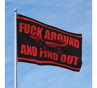 COTECI Man Cave Rules fu-ck Around And Find Out Flag Rv Flag Decoraciones de piscina al aire libre (tamaño : 152 x 244 cm)