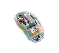 COTECI OF-005 Crystal Mouse III Ratón inalámbrico transparente 2.4G compatible con Bluetooth Modo dual