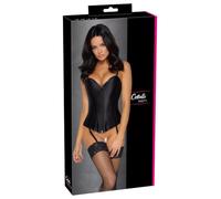 Cotelli Lingerie Ropa interior erótica de cuero y látex para mujer Corsage schwarz S