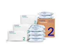 Coterie Kit Toallitas y Pañales Bebé Talla 2 (186 unidades) y Pack 12 (672 unidades) Toallitas para Bebés con 99% de Agua, Ingredientes Vegetales, Hipoalergénicos para Pieles