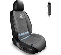 COTHERIXA Cojín de enfriamiento para asiento delantero, 12 V y 24 V, funda de asiento de refrigeración para coche con 10 ventiladores, enfriamiento rápido con cojín de asiento de arranque y pausa