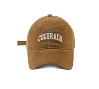 COTIDI Gorra Hombre 100% Algodón Béisbol Ajustable Colorado, marrón claro, Talla única