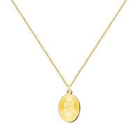 cotigo - Colgante Virgen de Covadonga en Acero Inoxidable, La Santina Patrona de Asturias, Medalla Religiosa de Protección, Fe y Esperanza, Regalo Católico para Hombre y Mujer (Dorado 2)