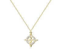 cotigo Collar colgante Nudo de bruja de Acero inoxidable o de hilo + una pulsera de 7 nudos (gratis), nudo de bruja doble proteccion, Amuletos de suerte, bisutería para mujer. (DORADO CON CIRCULO)
