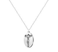 cotigo- Collar de virgen acero inoxidable, santos de España, catolico, religion, Patrona España, Patron España, regalo mujer, hombre, regalo para abuela. (JESUS CRUCIFICADO MODELO 1)