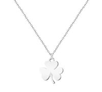 cotigo - Collar Símbolos de España en Acero Inoxidable | Trisquel, Pintaderas, Vieira, Indalo, Estrella Mudéjar, Panot | Collar Unisex Ajustable | Amuleto Cultural (TREBOL)