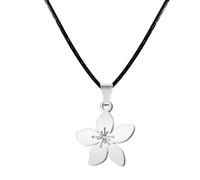 cotigo - Collar Símbolos de España en Acero Inoxidable | Trisquel, Pintaderas, Vieira, Indalo, Estrella Mudéjar, Panot | Collar Unisex Ajustable | Amuleto Cultural (FLOR DE AZAHAR)