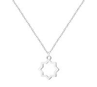 cotigo - Collar Símbolos de España en Acero Inoxidable | Trisquel, Pintaderas, Vieira, Indalo, Estrella Mudéjar, Panot | Collar Unisex Ajustable | Amuleto Cultural (ESTRELLA DE MUDEJAR)