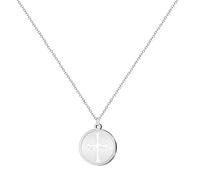 cotigo - Cruz de la Victoria de Asturias en Acero Inoxidable, Colgante Religioso de Protección y Fe, Collar Unisex con Significado Espiritual, Regalo para Mujer (Plateado 1)