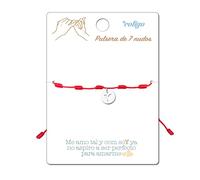 cotigo Pulsera 7 Nudos Roja con Inicial A-Z Acero Inoxidable-Amuletos de Suerte y Proteccion-Pulsera Mal de Ojo-Parejas y Amistad-Bisutería Ajustable-Pulsera Hilo Rojo Mujer y Hombre (Y - Plateado)
