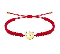 cotigo Pulsera Hilo Destino con Simbolos de acero inoxidable, amuletos de proteccion y suerte, Amuletos contra el mal de ojo - Pulsera Mujer/Pulsera Hombre (LUNA Y ESTRELLA ROJO)
