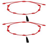 cotigo, Pulsera Roja de Nudos con Amuleto en Acero, Suerte y Protección, Pulsera Mal de Ojo para Parejas y Amistad, Bisutería Ajustable para Mujer y Hombre. (HIGA NEGRA)