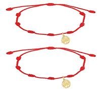 cotigo, Pulsera Roja de Nudos con Amuleto en Acero, Suerte y Protección, Pulsera Mal de Ojo para Parejas y Amistad, Bisutería Ajustable para Mujer y Hombre. (ARBOL DE LA VIDA)