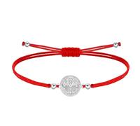 cotigo- Pulsera virgen y santos de España, virgen del Carmen, Rocio, Fatima, san Benito y mas, pulsera para mujer y hombre, regalos mujer, regalo abuela. (SAN BENITO ROJO - 14902)