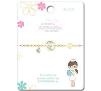 cotigo Pulseras Profesiones Acero Inoxidable, Ideal Regalos para Mujer, Plateado y Dorado (Enfermera - Dorado)