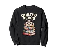 Cotización Acolchada de Paz Acogedor Libro literario Owl Lover Club Readin Sudadera