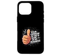 Cotización de actitud potenciadora de confianza audaz Su opinión Carcasa para iPhone 16 Pro Max