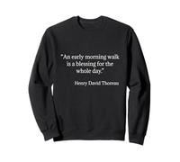 Cotización de Caminata temprana por la mañana de Henry David Thoreau Sudadera