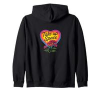 Cotización de empoderamiento Feminista de Take Up Space Bold Sudadera con Capucha