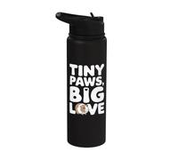 Cotización de mascota de conejillo de indias - Tiny Paws Big Love Stainless Steel Insulated Water Bottle