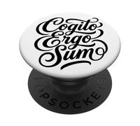 Cotización de Pensador filósofo Latino de Cogito Ergo Sum PopSockets PopGrip Adhesivo