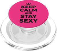 Cotización gráfica de Confianza de Keep Calm and Stay Sexy Crown 1 PopSockets PopGrip para MagSafe